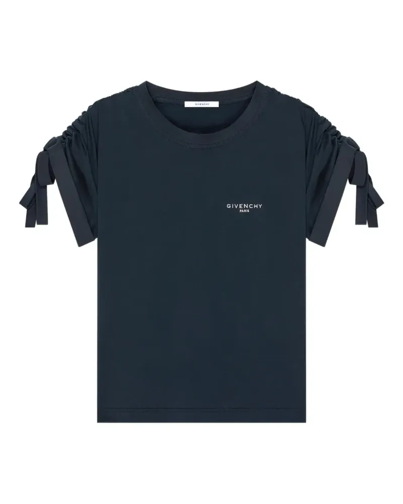 Givenchy T-Shirt mit Schleife - Blau Blau
