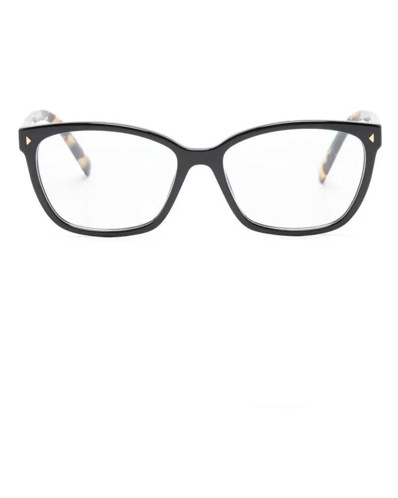 Prada Eckige Brille in Schildpattoptik - Schwarz Schwarz