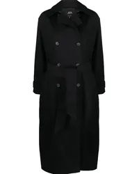 A.P.C. Doppelreihiger Trenchcoat Schwarz