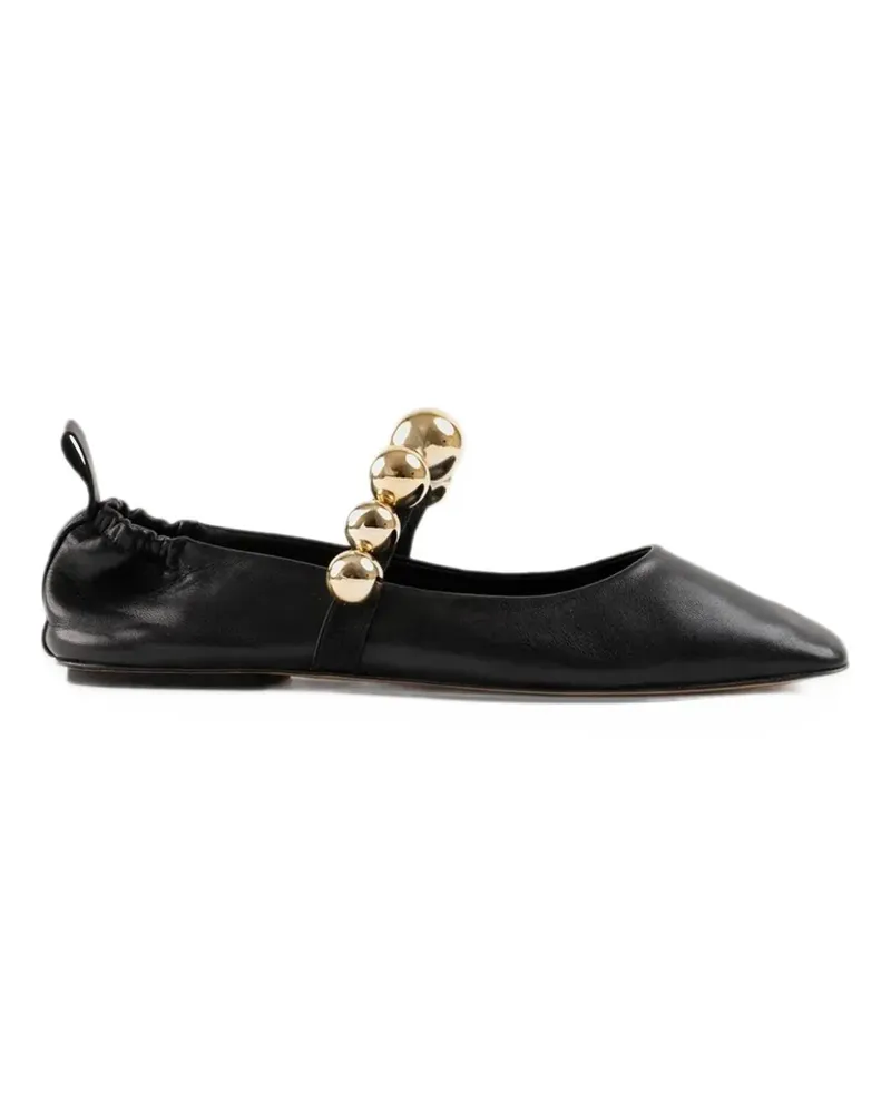 SOULIERS MARTINEZ Flamenco sphere-embellished ballet flats - Schwarz Schwarz