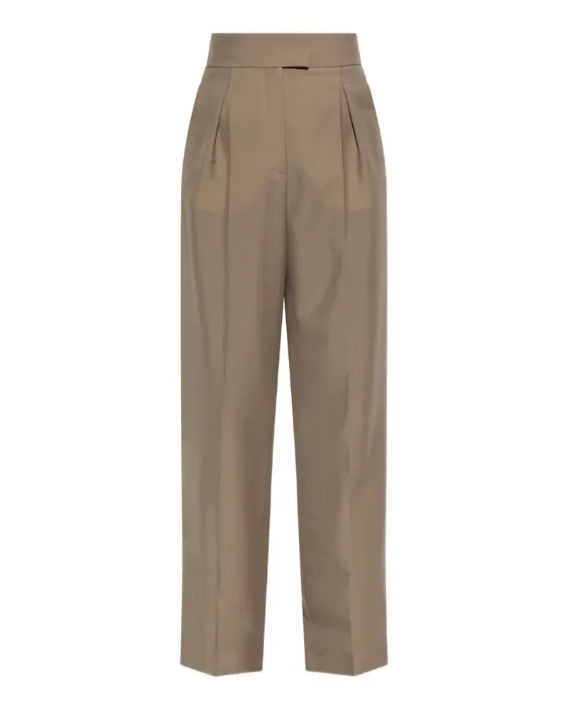 Valentino Garavani pleated wide-leg trousers - Nude Nude