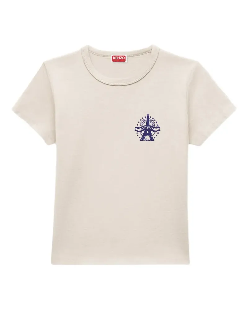 Kenzo T-Shirt mit Eiffelturm-Print - Nude Nude