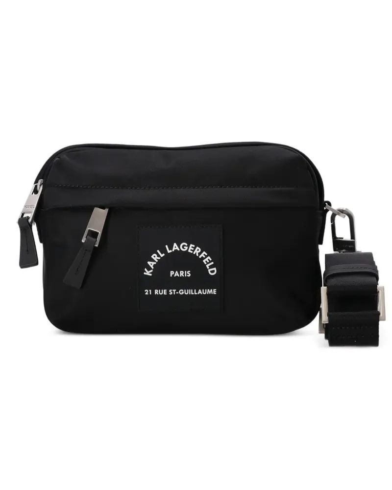 Karl Lagerfeld logo-patch messenger bag - Schwarz Schwarz