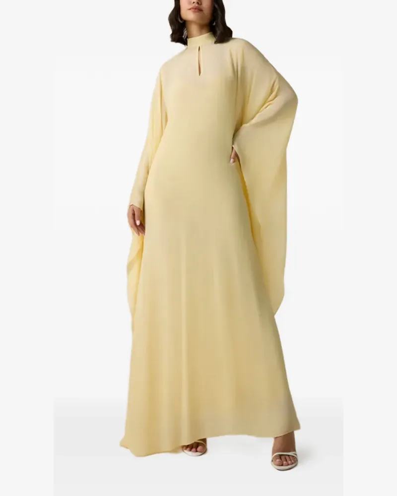 Hemant & Nandita high-neck belted maxi dress - Gelb Gelb