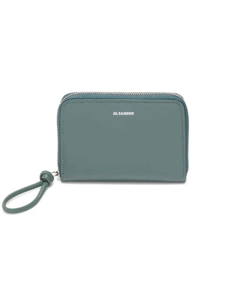 Jil Sander Giro Portemonnaie mit Logo-Stempel - Grün Grün