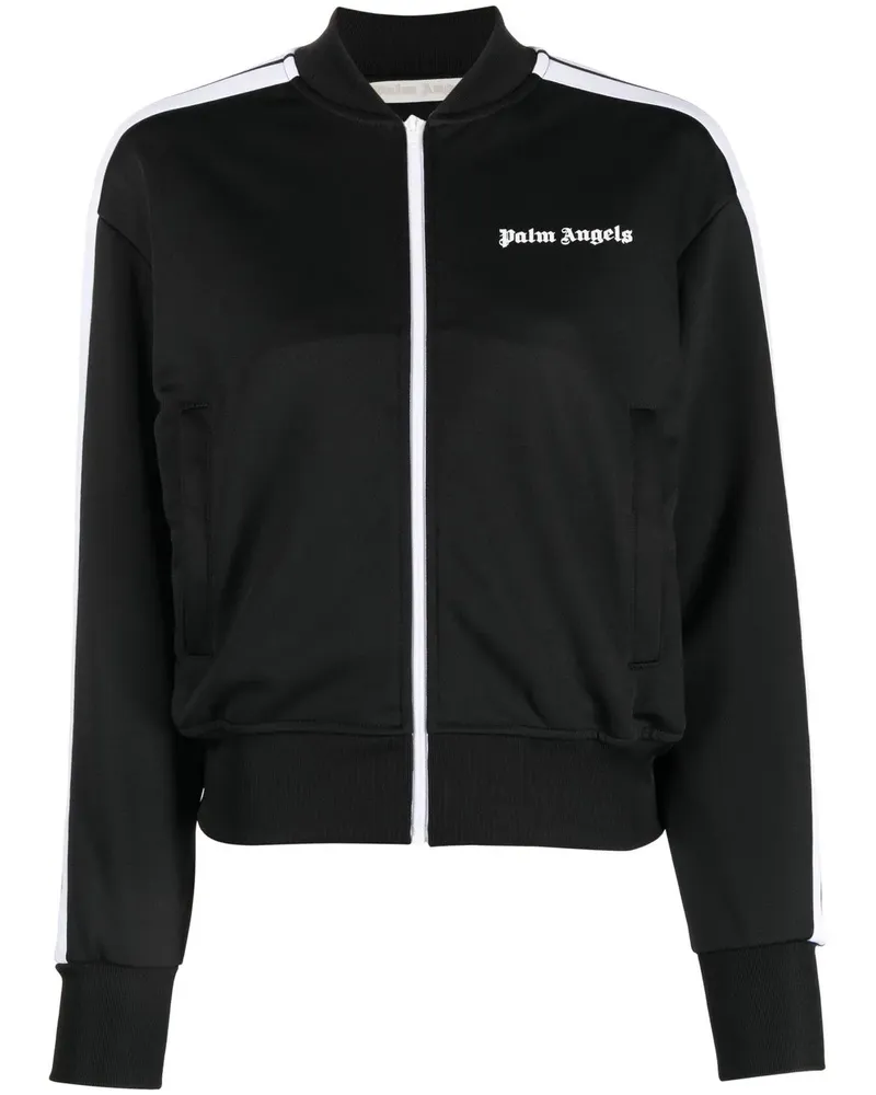 Palm Angels Sportjacke mit Logo-Print - Schwarz Schwarz