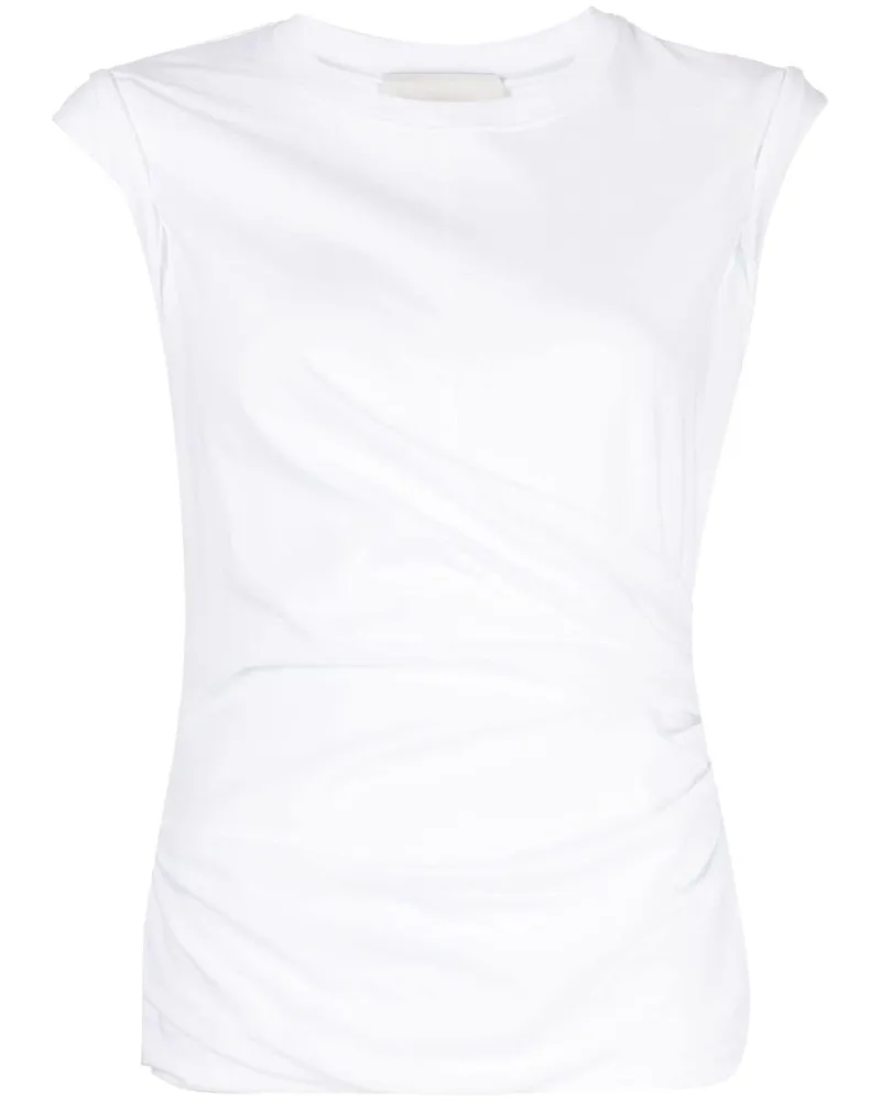 3.1 phillip lim Drapiertes T-Shirt - Weiß Weiß