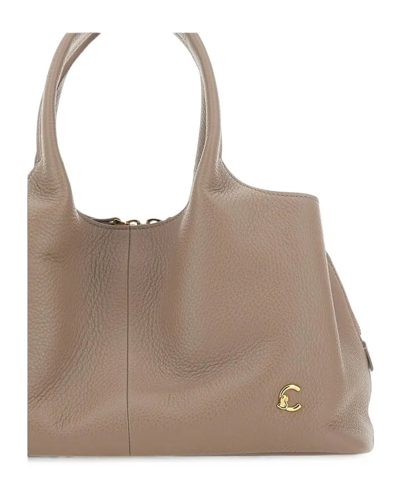 Coccinelle medium Nell leather tote bag - Nude Nude