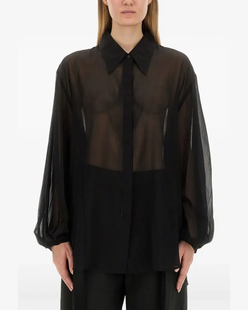 KHAITE balloon-sleeve shirt - Schwarz Schwarz
