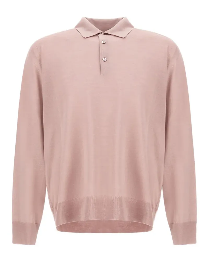Herno Langärmeliges Poloshirt - Rosa Rosa