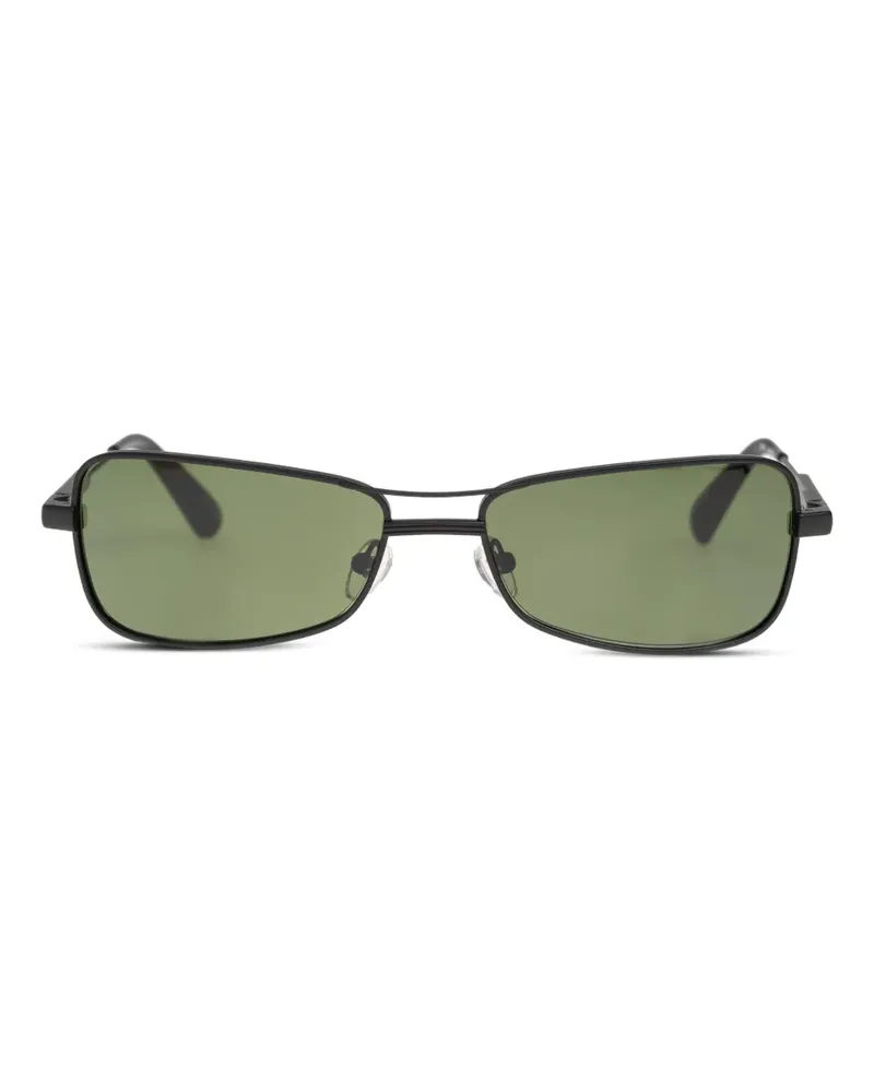 Jacquemus Sonnenbrille mit eckigem Gestell - Schwarz Schwarz