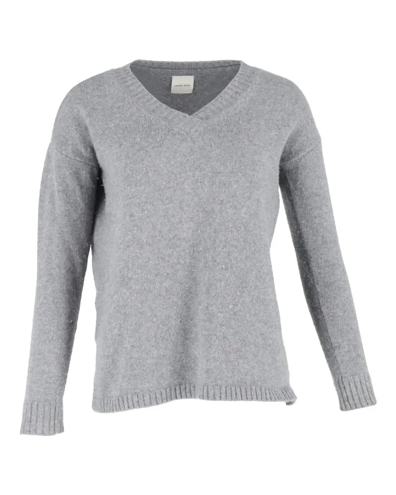 Anine Bing V-neck wool sweater - Grau Grau