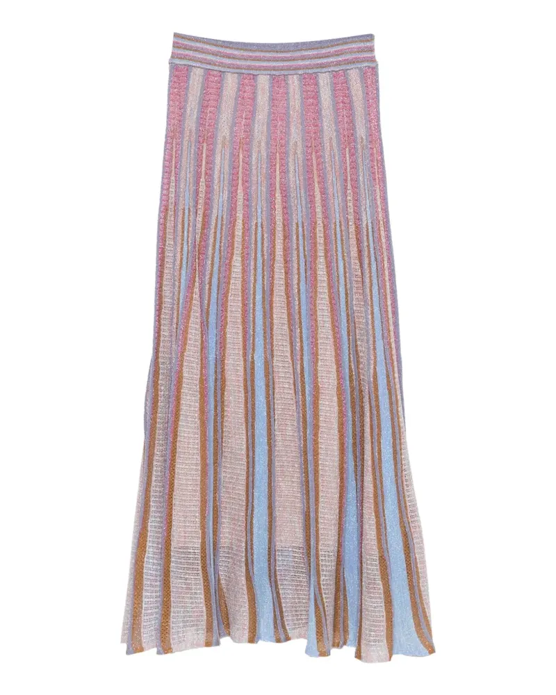 forte_forte striped midi skirt - Rosa Rosa