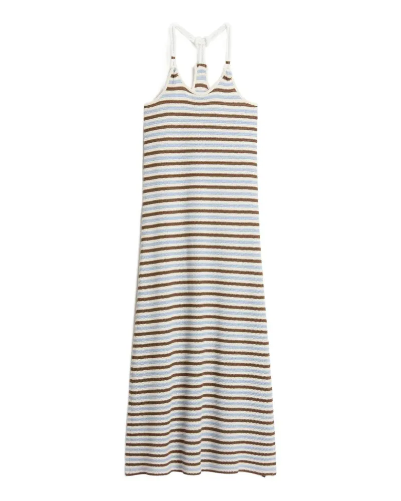 Woolrich striped side-slit maxi dress - Weiß Weiß