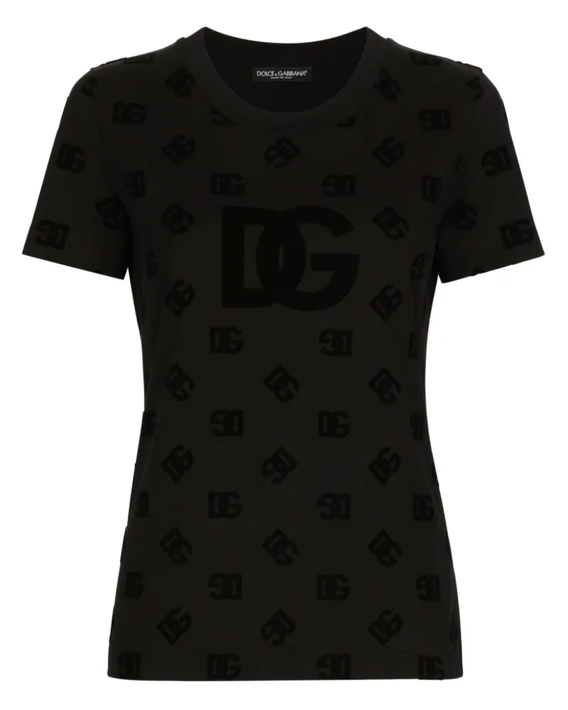 Dolce & Gabbana T-Shirt mit Logo-Print - Schwarz Schwarz