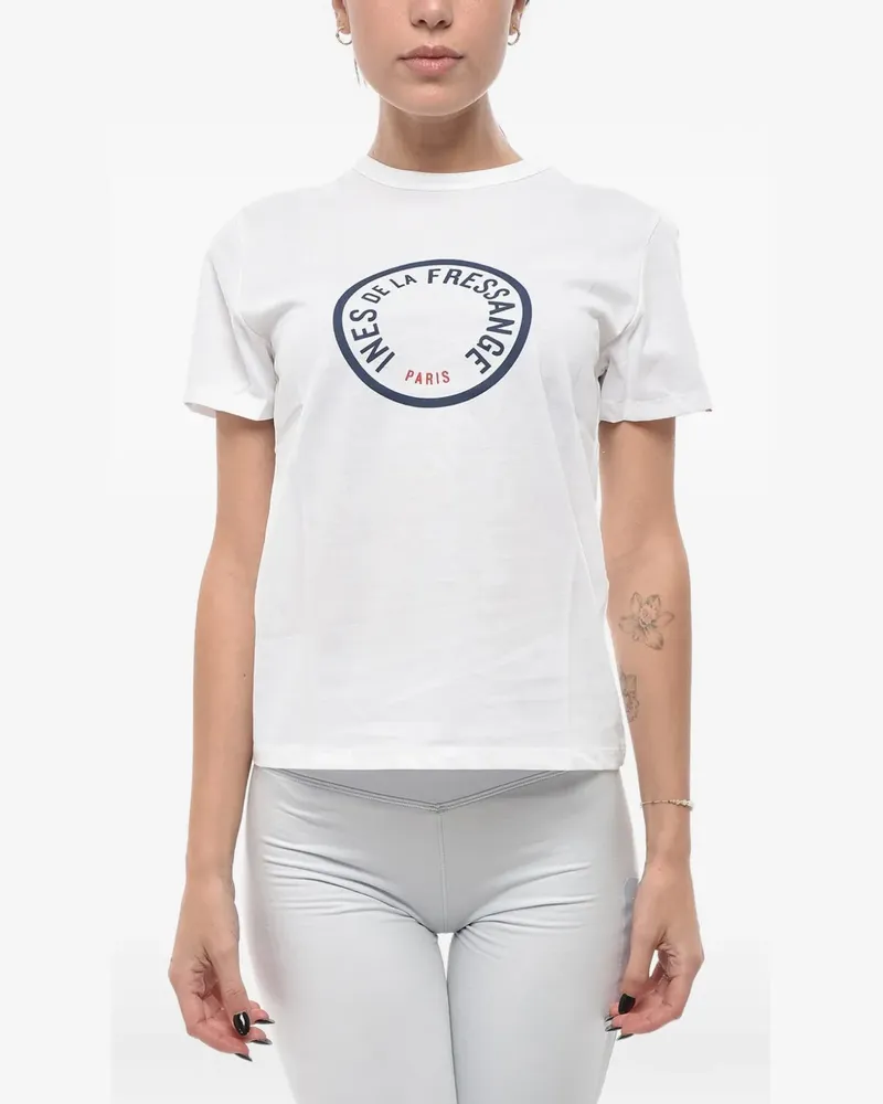 Inès de la Fressange Oscar T-Shirt mit Logo-Print - Weiß Weiß