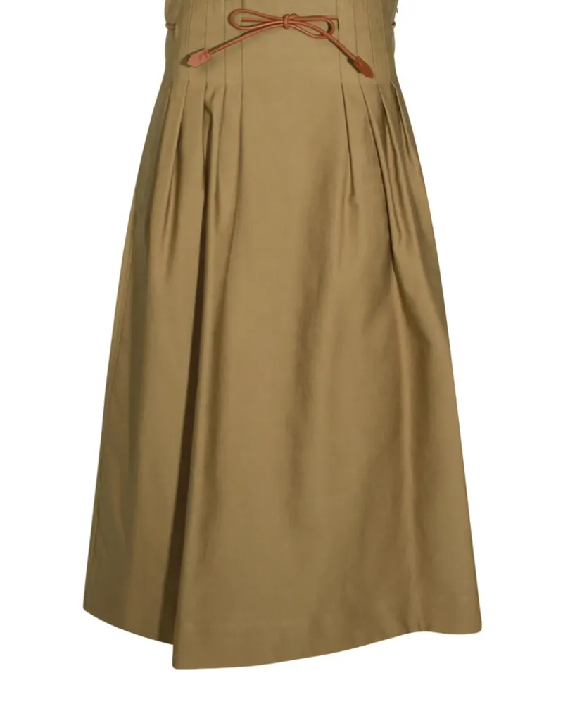 Max Mara pleated drawstring skirt - Nude Nude