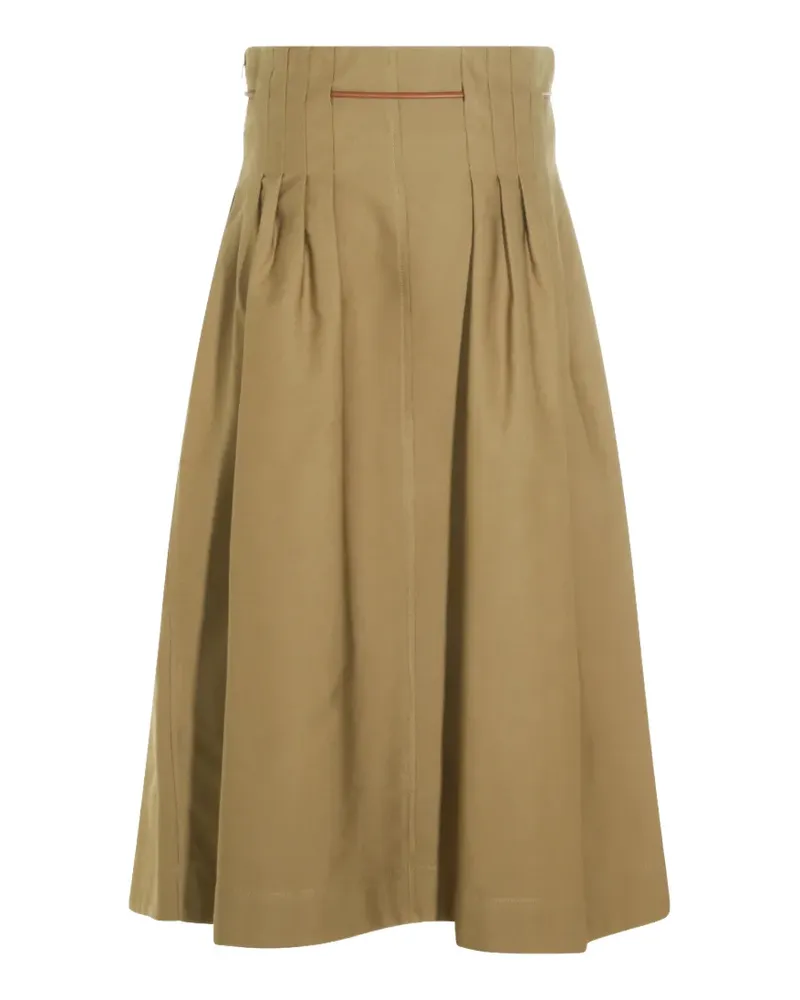 Max Mara pleated drawstring skirt - Nude Nude