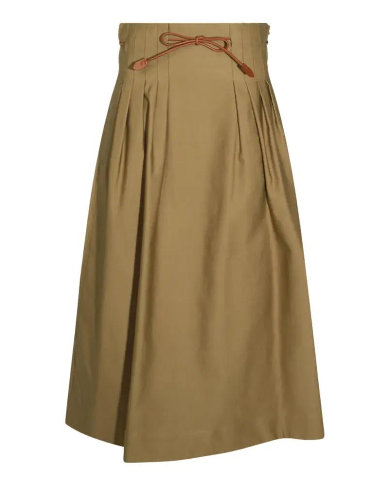 Max Mara Faltenrock mit Kordelzug - Nude Nude