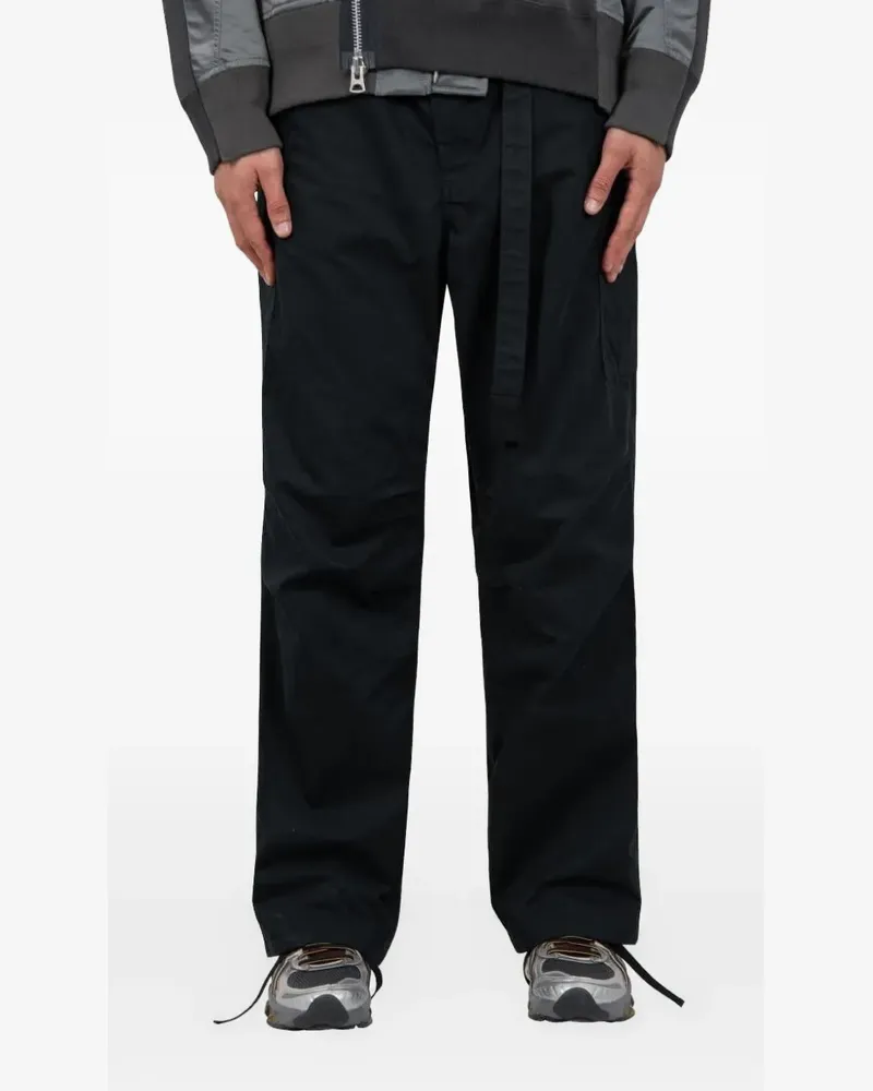 Sacai Cargohose aus Ripstop - Schwarz Schwarz