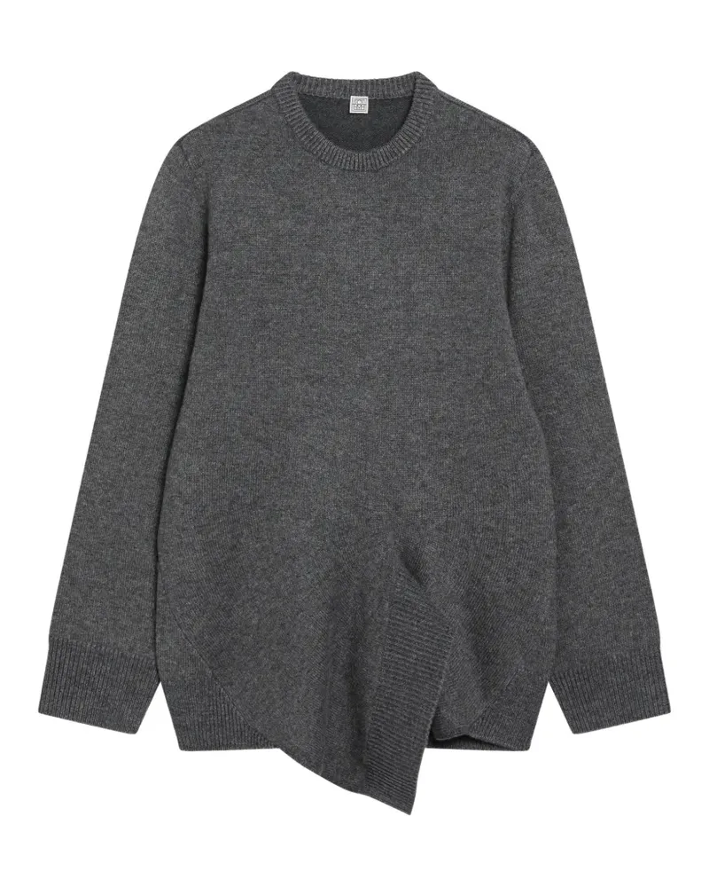 Totême Asymmetrischer Pullover aus Kaschmir - Grau Grau