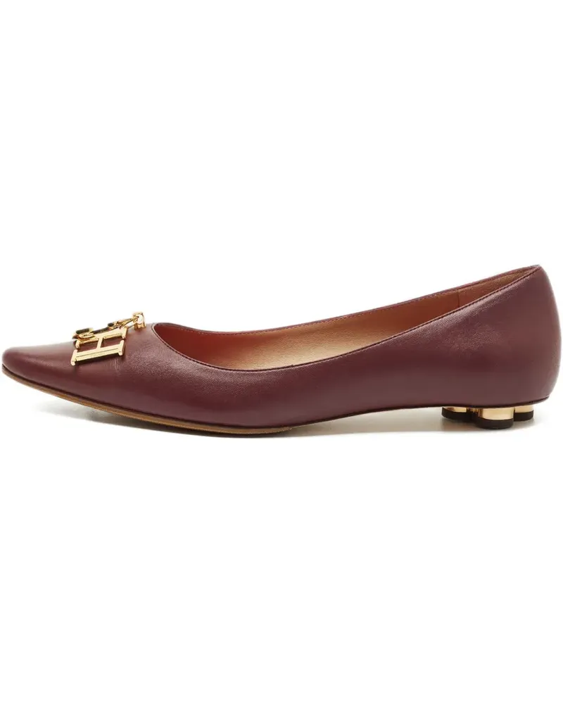 Carolina Herrera New York Smoking leather slippers - Rot Rot