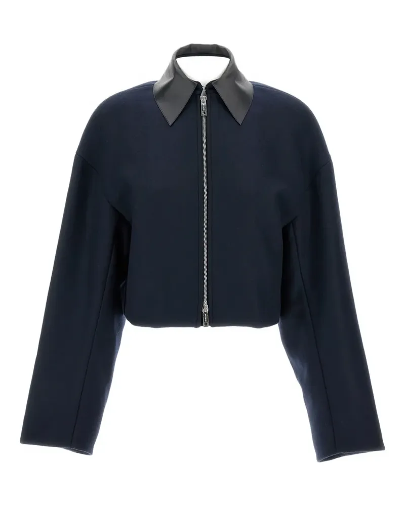 SPORTMAX Vacuo Jacke mit Kontrastkragen - Blau Blau
