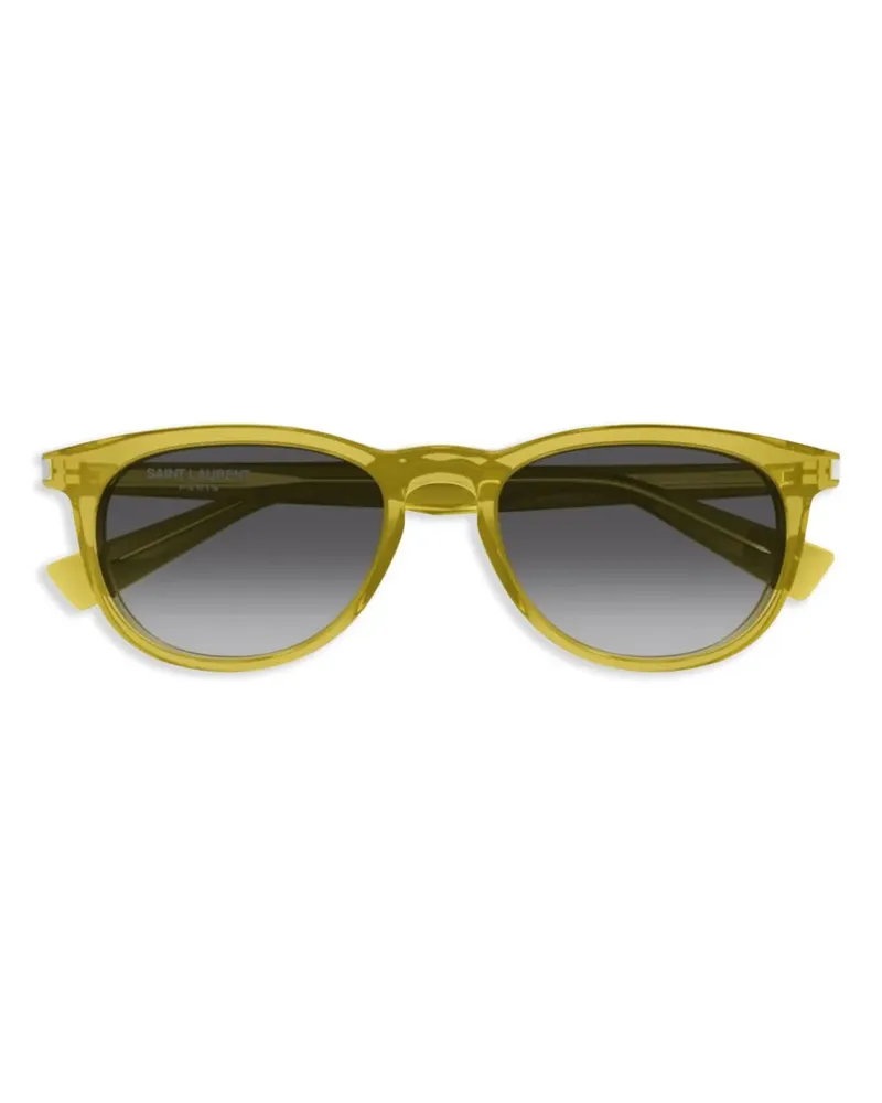 Saint Laurent Sonnenbrille mit ovalem Gestell - Gelb Gelb