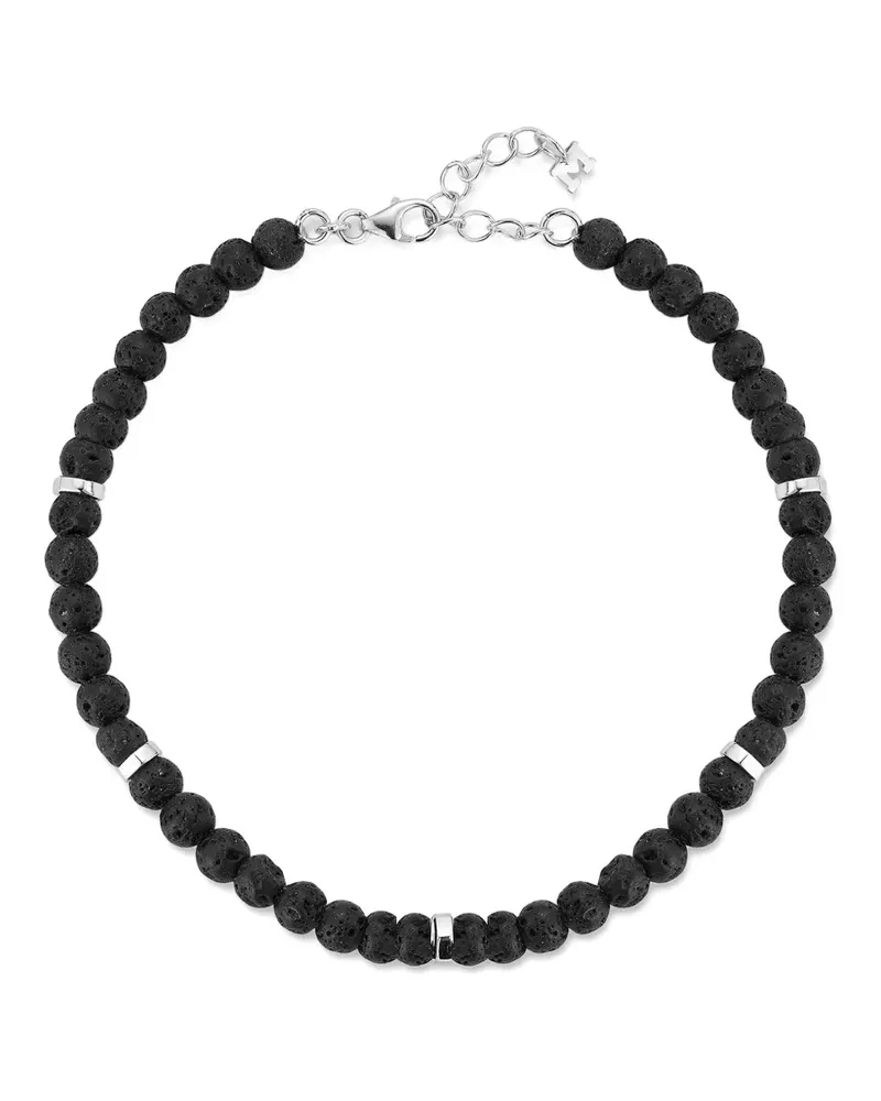 MATEO Hex Nut Lava Rock Armband - Schwarz Schwarz