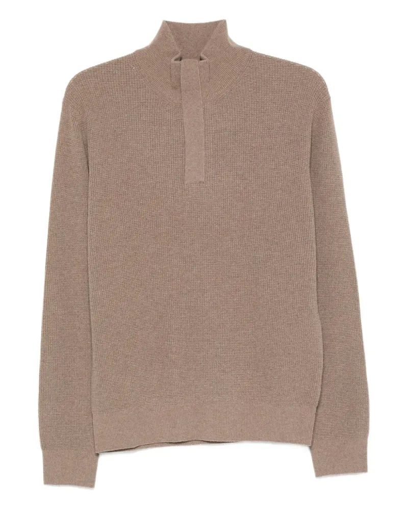 Canali Pullover mit Reißverschluss - Nude Nude