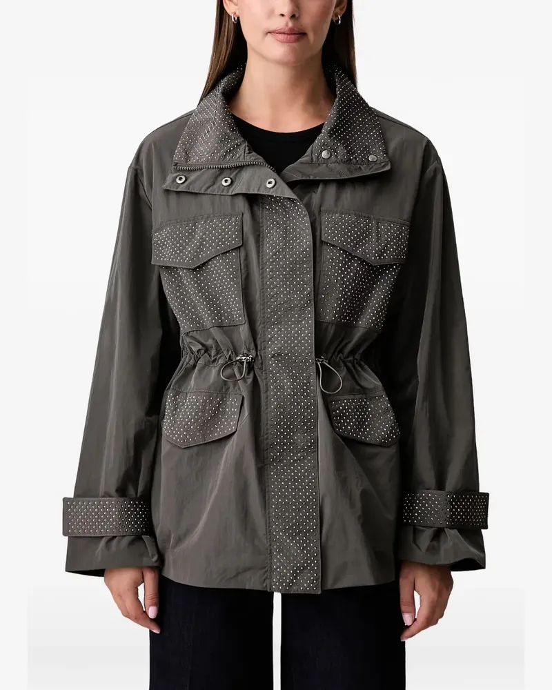 Joseph Ribkoff Kordelzug-Jacke mit Nieten - Grau Grau