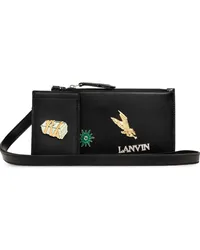 Lanvin x Future Clutch aus Leder Schwarz