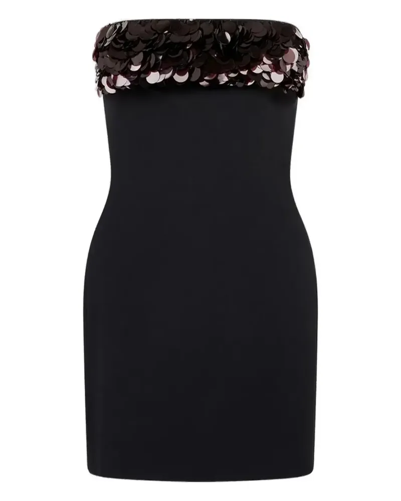 David Koma sequin-embellished strapless mini dress - Schwarz Schwarz