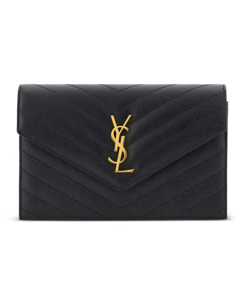 Saint Laurent Umhängetasche mit Logo-Schild - Schwarz Schwarz