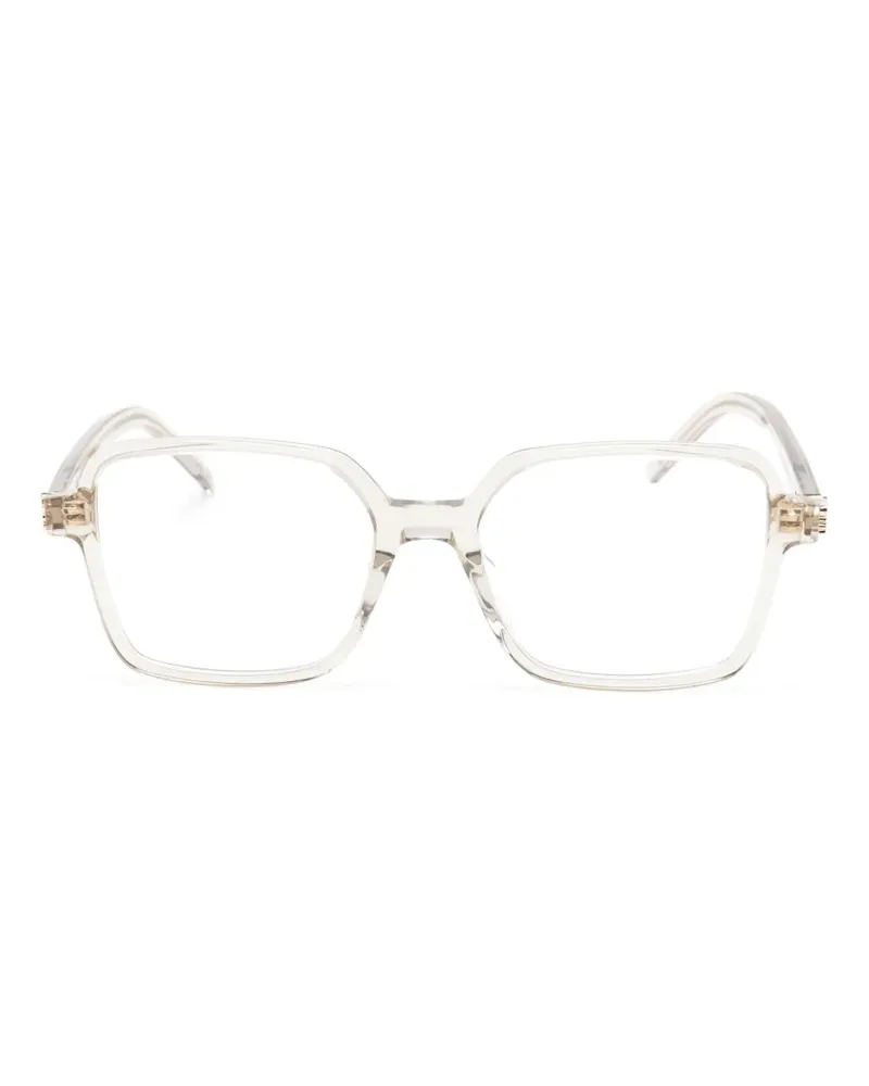 Saint Laurent Brille mit eckigem Gestell - Nude Nude