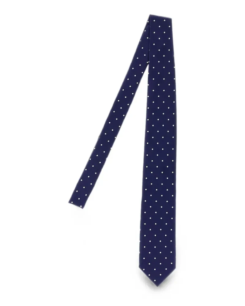 Tom Ford Seidenkrawatte mit Polka Dots - Blau Blau