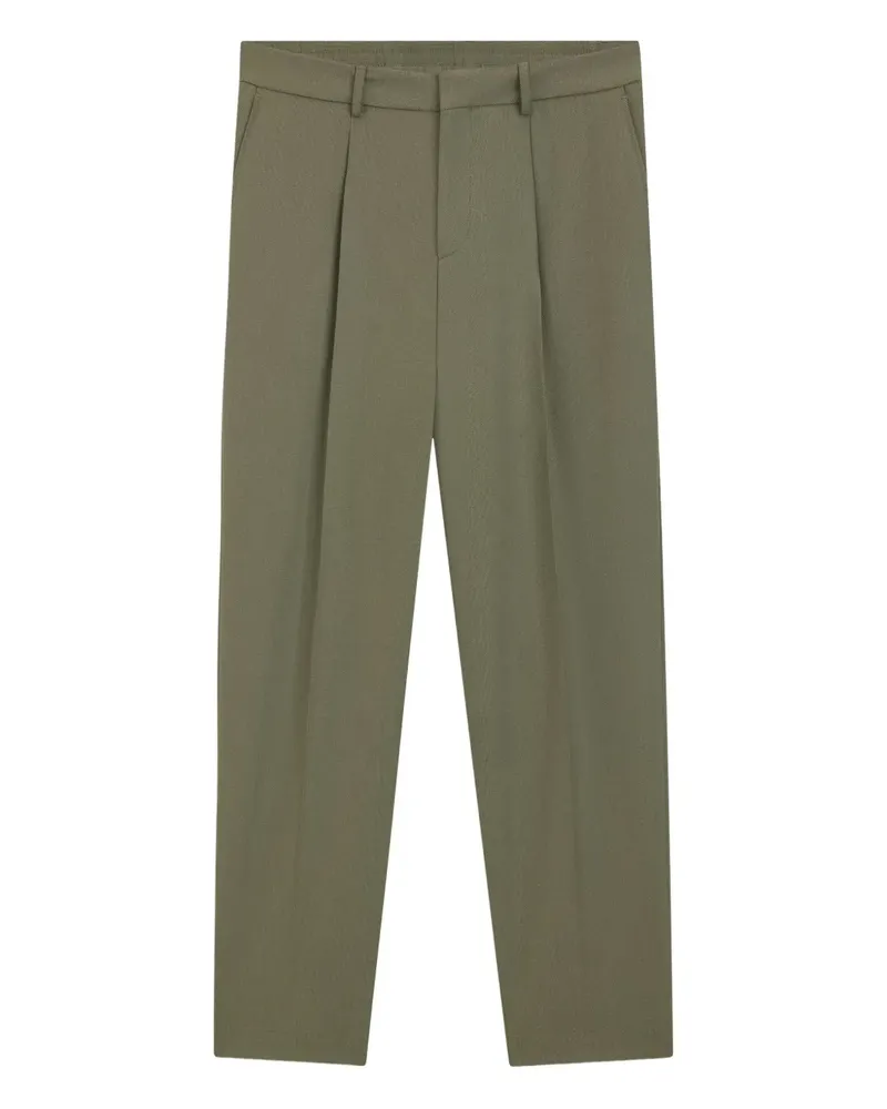 HUGO BOSS Plissierte Tapered-Hose - Grün Grün