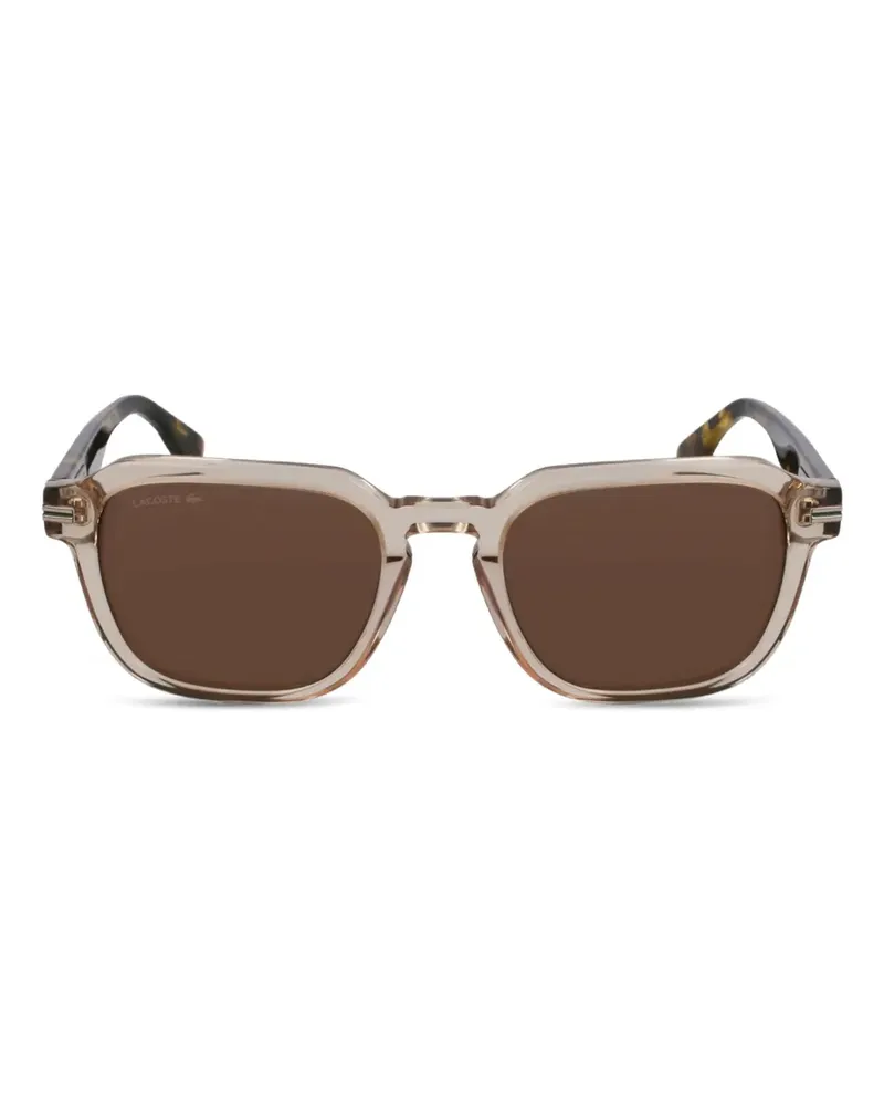 Lacoste Sonnenbrille mit eckigem Gestell - Braun Braun