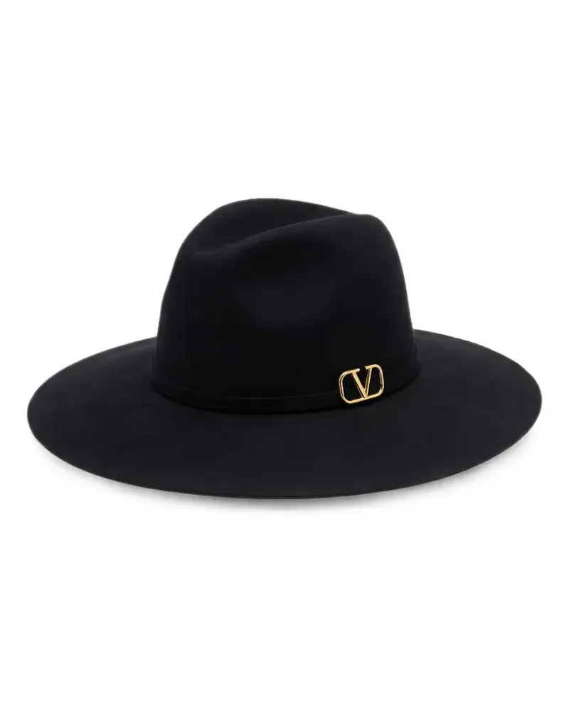 Valentino Garavani VLogo Signature Hut mit breiter Krempe - Schwarz Schwarz