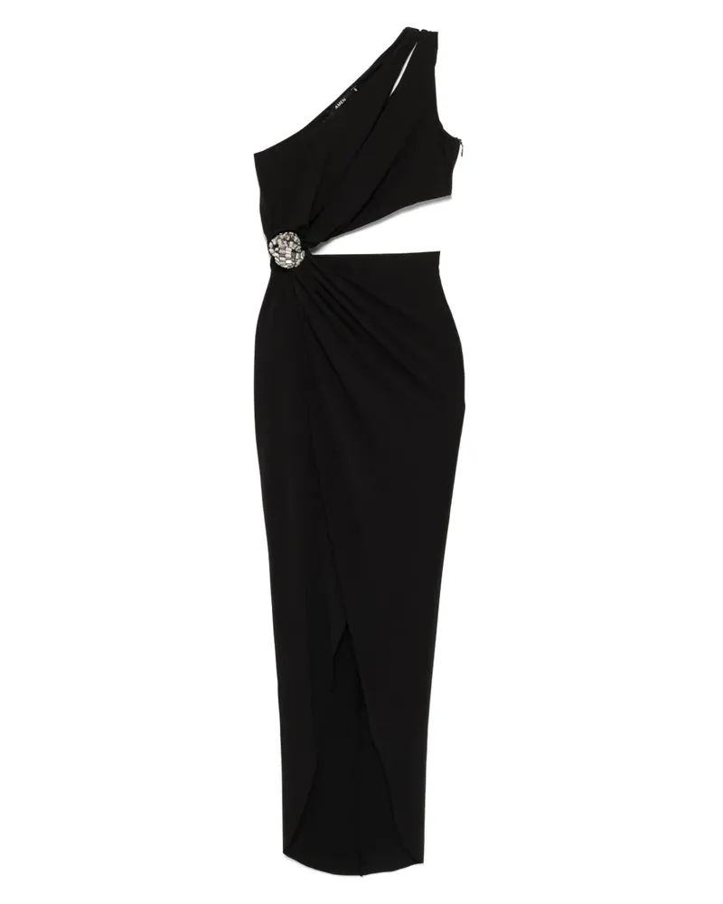 Amen Midikleid mit Kristallen - Schwarz Schwarz