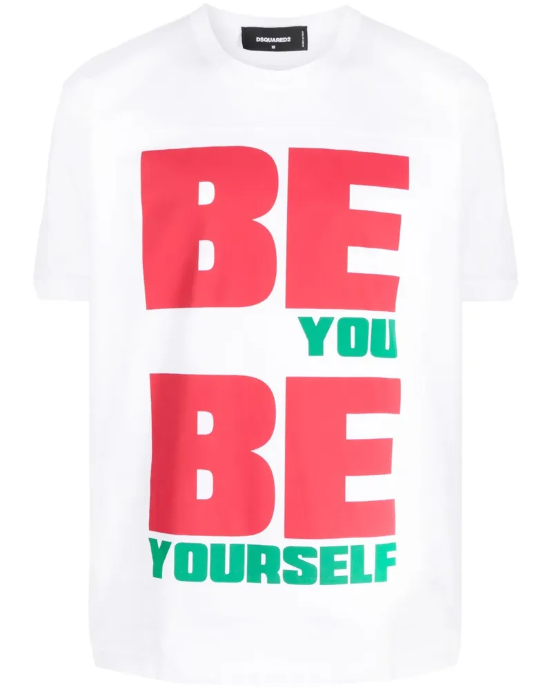 Dsquared2 T-Shirt mit Logo-Print - Weiß Weiß
