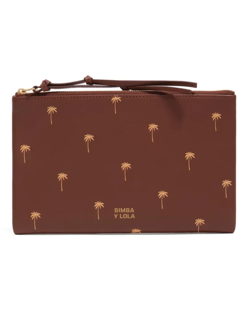 BIMBA Y LOLA Große Palms Kosmetiktasche - Braun Braun