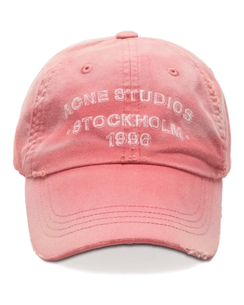 Acne Studios Baseballkappe mit Logo - Rot Rot