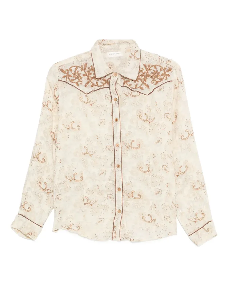 MAISON HOTEL paisley-print shirt - Nude Nude