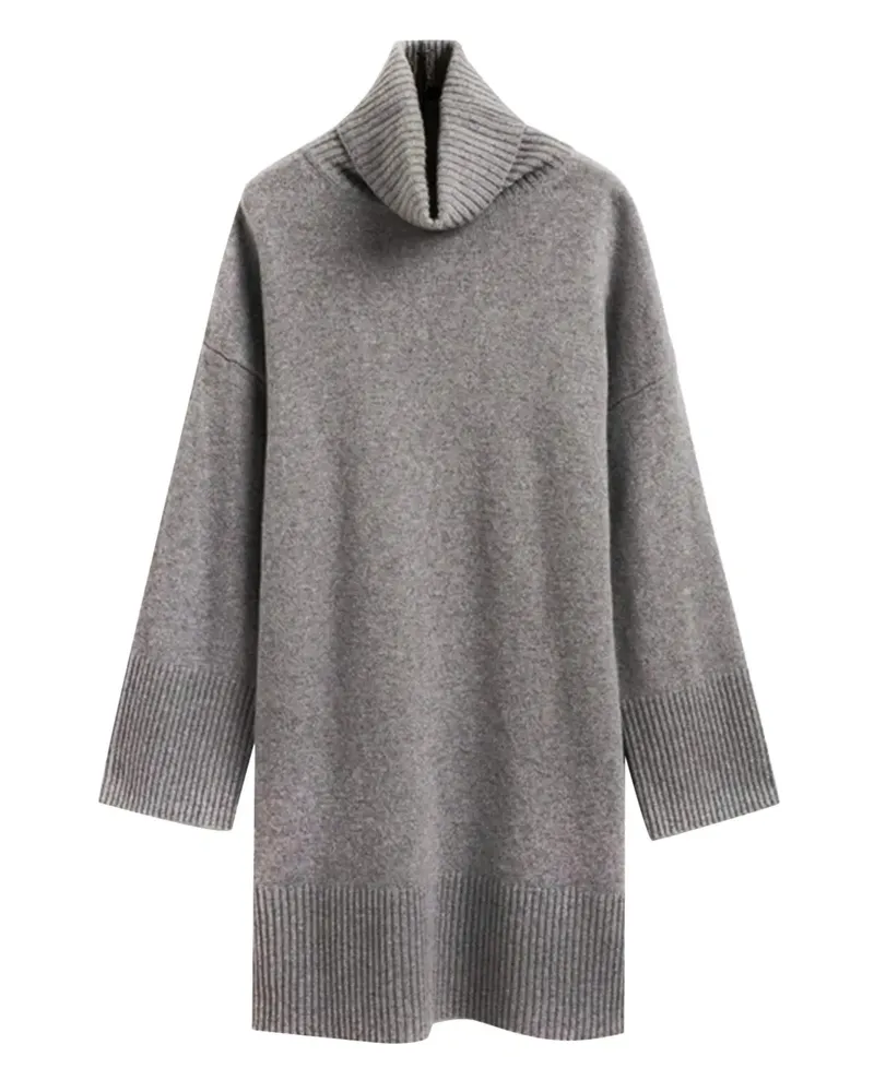 Gant roll-neck ribbed mini dress - Grau Grau