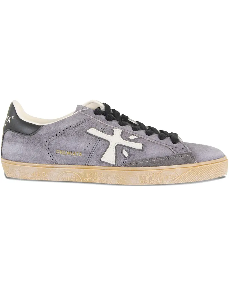 Premiata Steven appliqué-detail sneakers - Grau Grau