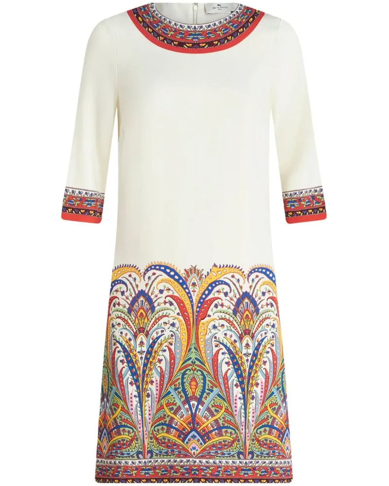 Etro Kleid mit Paisley-Print - Weiß Weiß