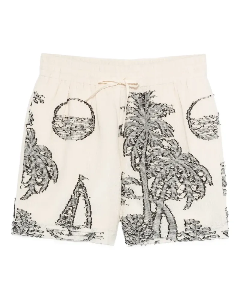 Maison Labiche tree-embroidered shorts - Nude Nude