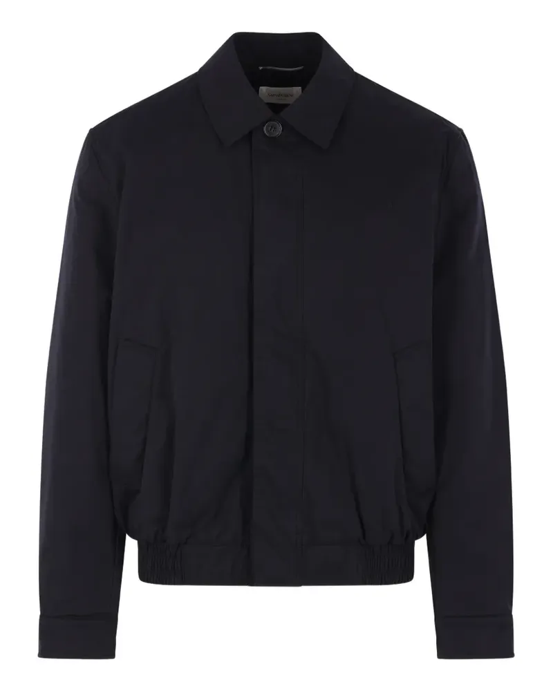 Saint Laurent cotton shirt jacket - Blau Blau