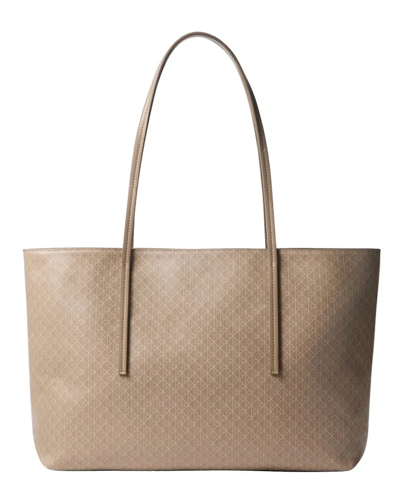 Calvin Klein monogram-pattern tote bag - Nude Nude